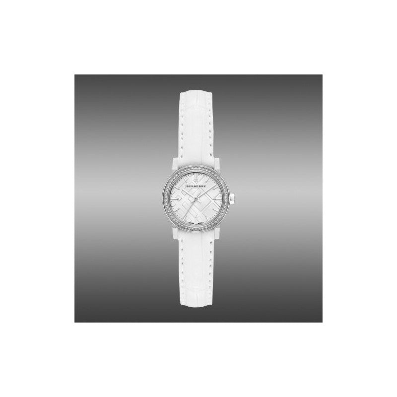 Burberry The City White Diamonds Dial White Leather Strap Watch for Women - BU9221 Buy Now By Burberry