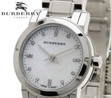 Burberry The City Diamonds Mother of Pearl Dial Silver Steel Strap Watch for Women - BU9224 Buy Now By Burberry