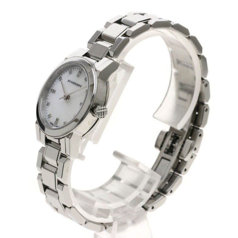 Burberry The City Diamonds Mother of Pearl Dial Silver Steel Strap Watch for Women - BU9224 Buy Now By Burberry