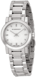 Burberry The City Diamonds Mother of Pearl Dial Silver Steel Strap Watch for Women - BU9224 Buy Now By Burberry