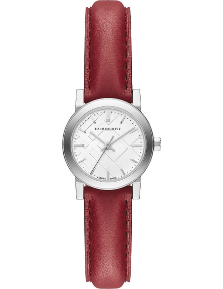 Burberry The City Silver Dial Red Strap Watch for Women - BU9232 Buy Now By Burberry
