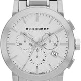 Burberry The City Chronograph Silver Dial Silver Steel Strap Watch for Men - BU9350 Buy Now By Burberry