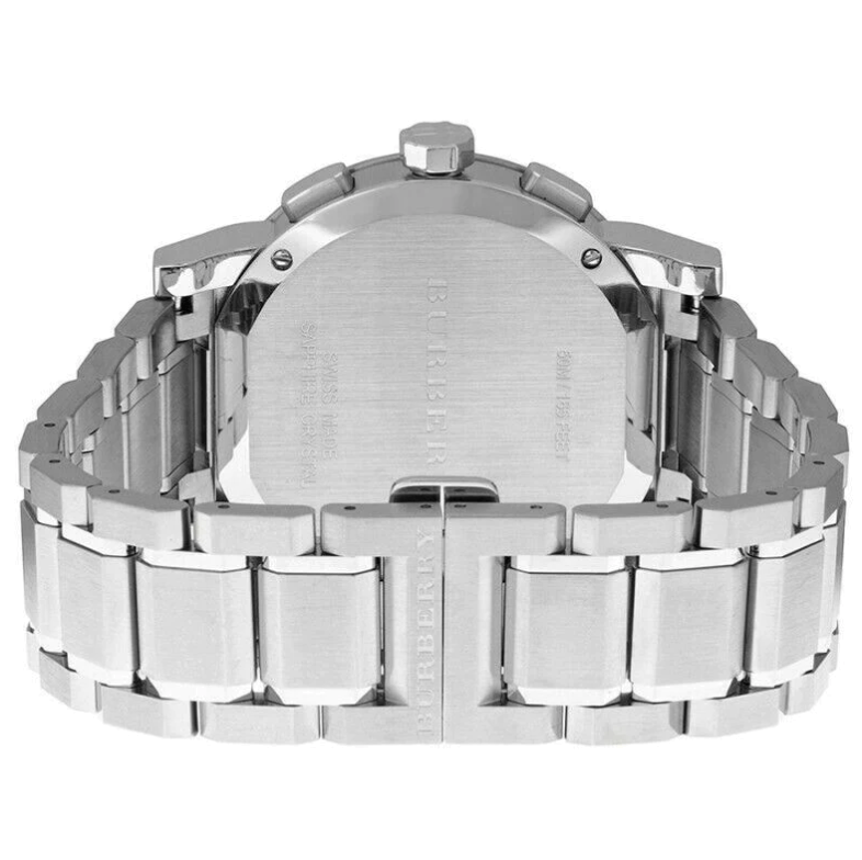 Burberry The City Black Dial Silver Steel Strap Watch for Men - BU9351 Buy Now By Burberry