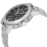 Burberry The City Black Dial Silver Steel Strap Watch for Men - BU9351 Buy Now By Burberry