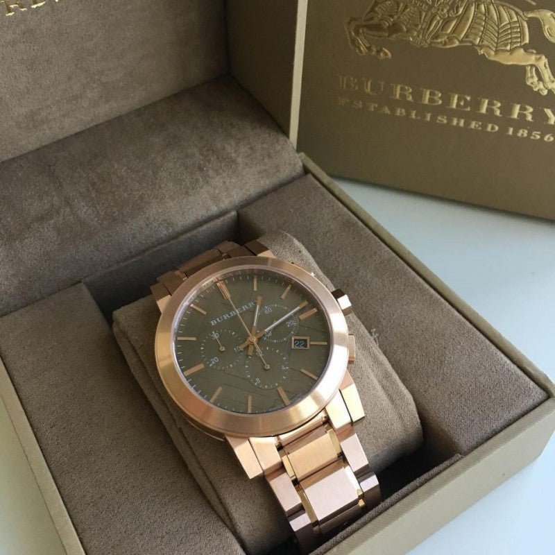 Burberry The City Grey Dial Rose Gold Steel Strap Watch for Men - BU9353 Buy Now By Burberry