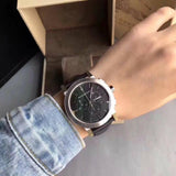 Burberry The City Chronograph Black Dial Black Leather Strap Watch for Men - BU9356 Buy Now By Burberry