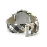 Burberry The City Nova White Dial Checked Brown Leather Strap Watch for Men - BU9357 Buy Now By Burberry