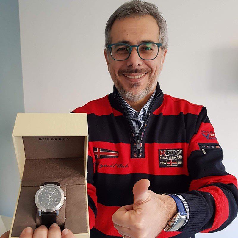 Burberry The City Grey Dial Black Leather Strap Watch for Men - BU9359 Buy Now By Burberry