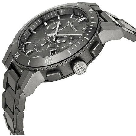 Burberry The City Grey Dial Gunmetal Grey Steel Strap Watch for Men - BU9381 Buy Now By Burberry