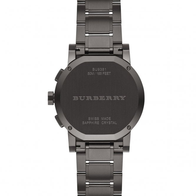 Burberry The City Grey Dial Gunmetal Grey Steel Strap Watch for Men - BU9381 Buy Now By Burberry