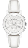 Burberry City Chronograph White Dial White Leather Strap Watch For Women - BU9701 Buy Now By Burberry