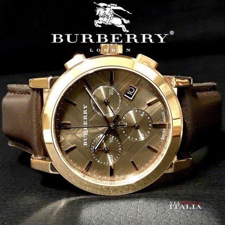 Burberry The City Grey Dial Brown Leather Strap Unisex Watch - BU9755 Buy Now By Burberry