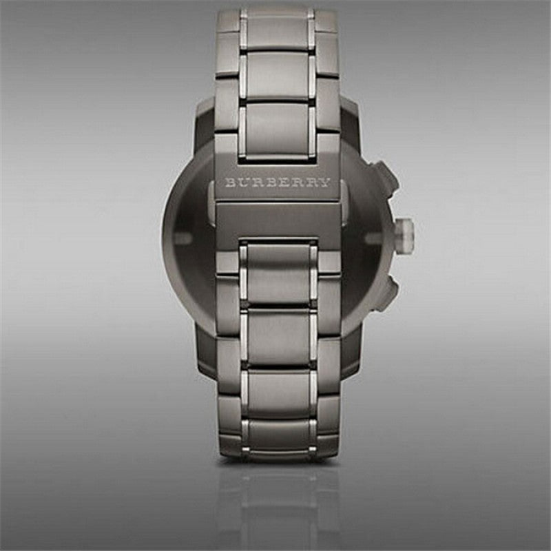 Burberry Endurance Chronograph Quartz Black Dial Black Steel Strap Watch For Men - BU9801 Buy Now By Burberry