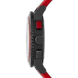 Burberry The City Chronograph Black Dial Red Rubber Strap Watch For Men - BU9805 Buy Now By Burberry