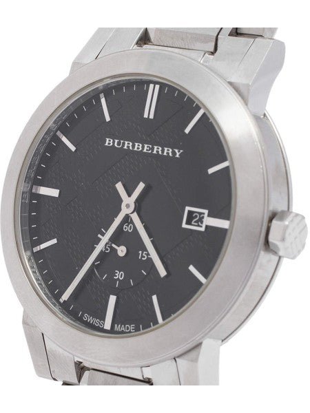 Burberry The City Black Dial Silver Steel Strap Watch for Men - BU9901 Buy Now By Burberry
