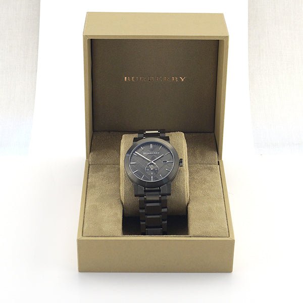 Burberry The City Black Dial Black Steel Strap Watch for Men - BU9902 Buy Now By Burberry
