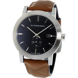 Burberry The City Black Dial Brown Leather Strap Watch for Men - BU9905 Buy Now By Burberry