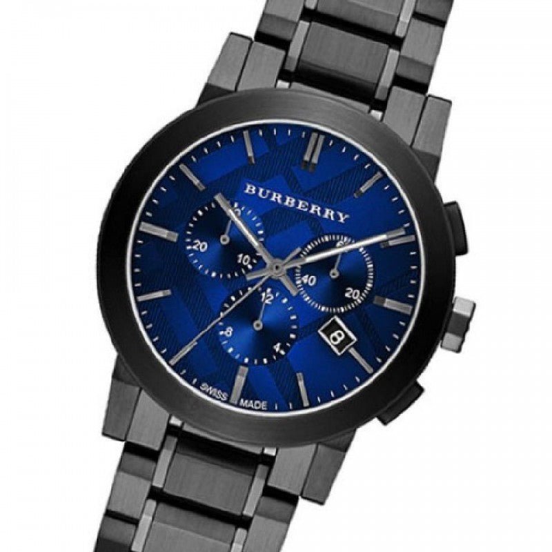 Burberry The City Navy Blue Dial Black Steel Strap Watch for Men - BU9365 Buy Now By Burberry