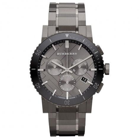 Burberry The City Grey Dial Gunmetal Grey Steel Strap Watch for Men - BU9381 Buy Now By Burberry