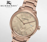 Burberry The Classic Rose Gold Dial Rose Gold Steel Strap Watch for Men - BU10013 Buy Now By Burberry