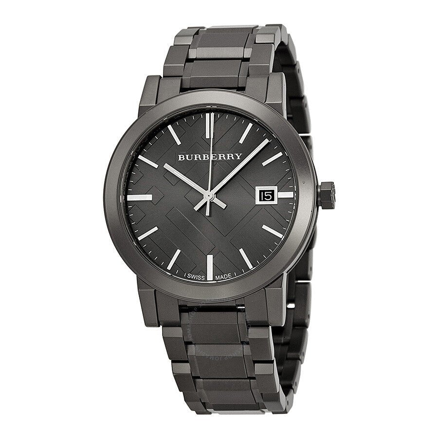 Burberry The City Grey Dial Gunmetal Steel Strap Watch for Men - BU9007 Buy Now By Burberry