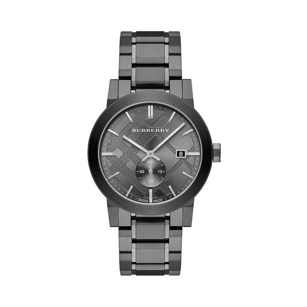 Burberry The City Black Dial Black Steel Strap Watch for Men - BU9902 Buy Now By Burberry