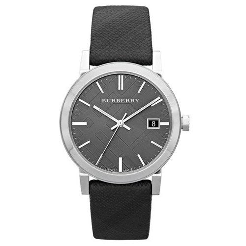 Burberry Heritage Grey Dial Black Leather Strap Watch for Men - BU9024 Buy Now By Burberry