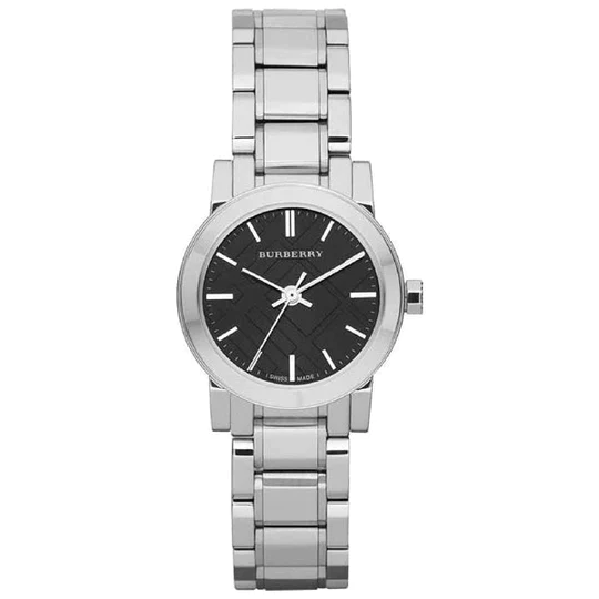 Burberry The City Black Dial Silver Steel Strap Watch for Women - BU9201 Buy Now By Burberry
