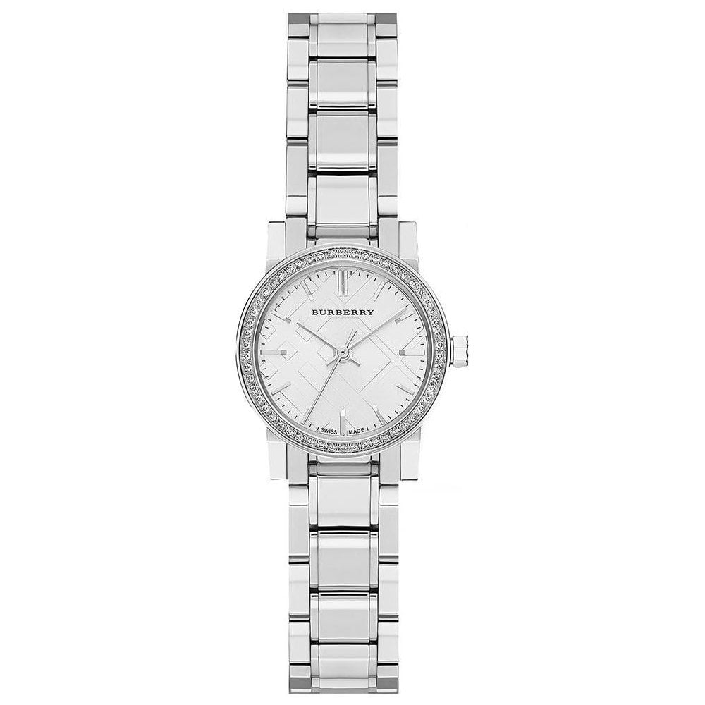 Burberry The City Diamonds Silver Dial Silver Steel Strap Watch for Women - BU9220 Buy Now By Burberry