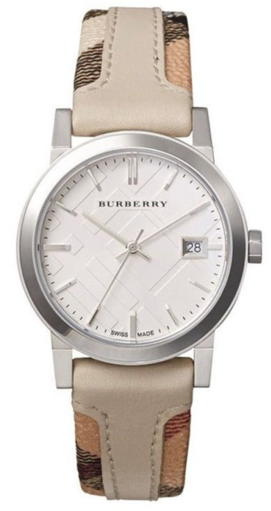 Burberry The City White Dial Beige Leather Strap Watch for Women - BU9132 Buy Now By Burberry