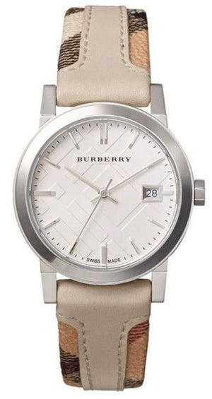 Burberry The City White Dial Beige Leather Strap Watch for Women - BU9132 Buy Now By Burberry