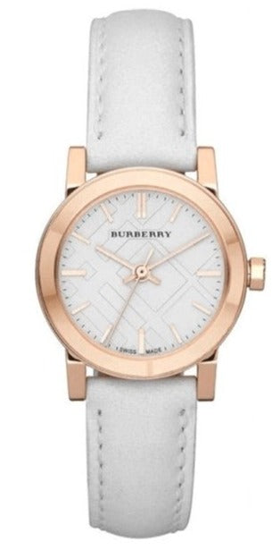 Burberry The City White Dial White Leather Strap Watch for Women - BU9209 Buy Now By Burberry