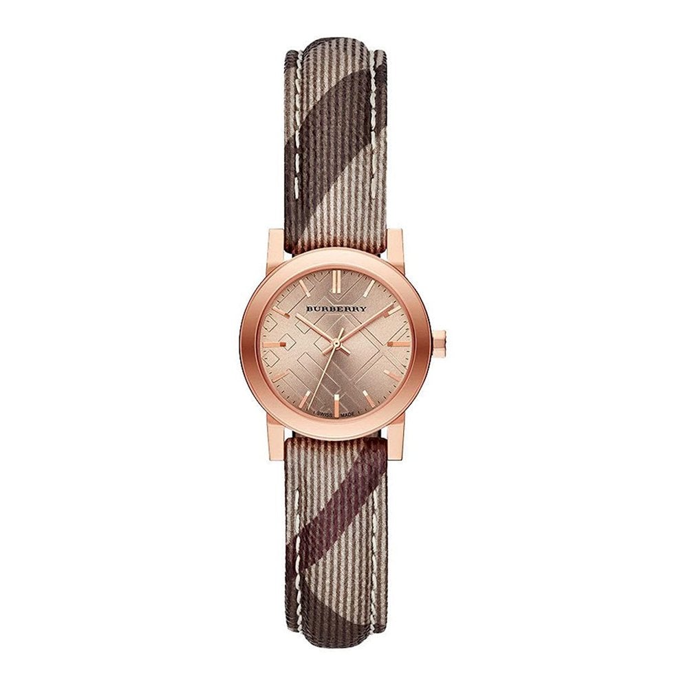 Burberry The City Pink Dial Brown Leather Strap Watch for Women - BU9236 Buy Now By Burberry