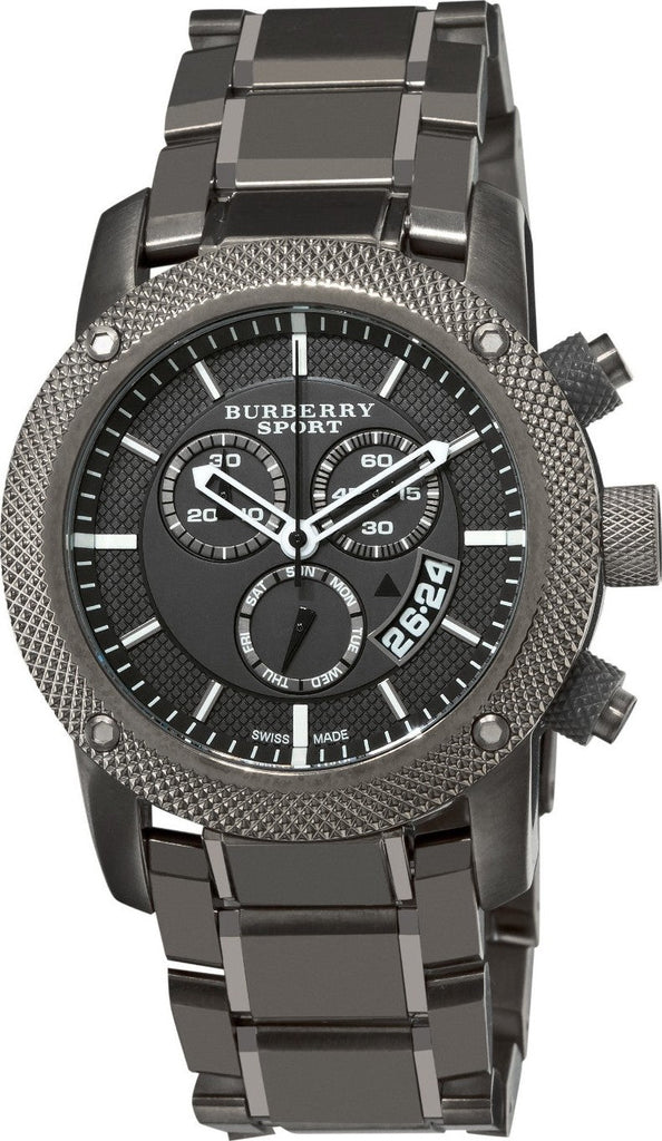 Burberry Endurance Chronograph Quartz Black Dial Black Steel Strap Watch For Men - BU9801 Buy Now By Burberry