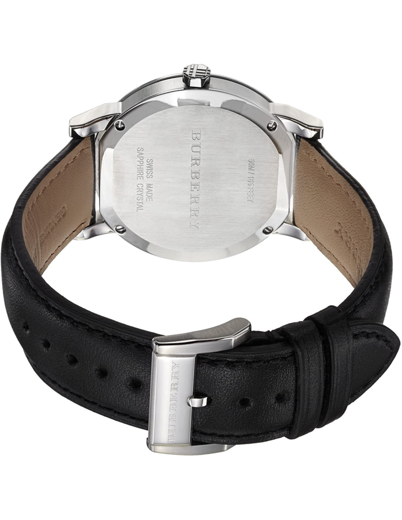Burberry The City Black Dial Black Leather Strap Watch for Men - BU9009 Buy Now By Burberry