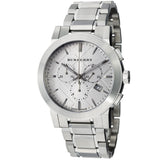 Burberry The City Chronograph Silver Dial Silver Steel Strap Watch for Men - BU9350 Buy Now By Burberry