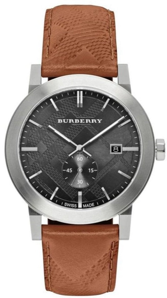Burberry The City Black Dial Brown Leather Strap Watch for Men - BU9905 Buy Now By Burberry