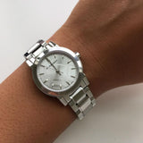Burberry The City Silver Dial Silver Steel Strap Watch for Women - BU9200 Buy Now By Burberry