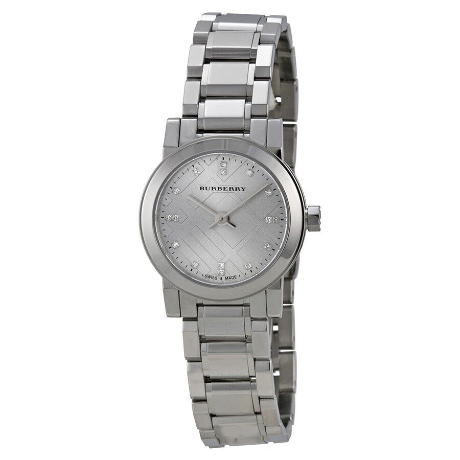 Burberry The City Silver Diamonds Dial Silver Steel Strap Watch for Women - BU9230 Buy Now By Burberry