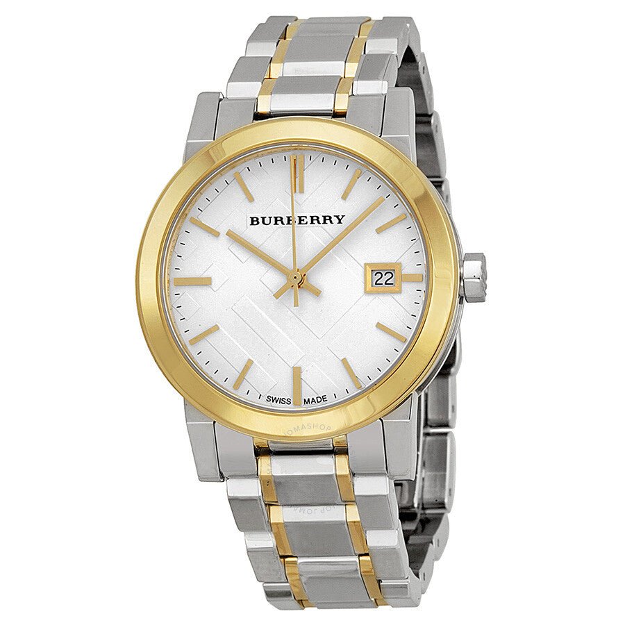 Burberry The City White Dial Two Tone Steel Strap Watch for Women - BU9115 Buy Now By Burberry