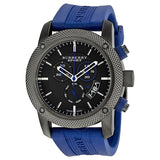 Burberry Sports Chronograph Black Dial Blue Rubber Strap Watch for Men - BU7714 Buy Now By Burberry