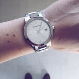 Burberry The City Silver Dial Silver Steel Strap Watch for Women - BU9000 Buy Now By Burberry