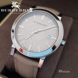 Burberry The City Silver Dial Beige Leather Strap Unisex Watch - BU9010 Buy Now By Burberry