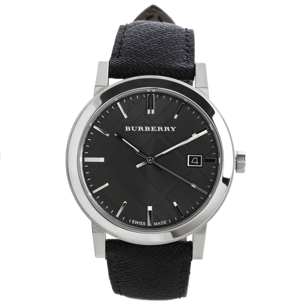 Burberry The City Grey Dial Black Leather Strap Watch for Men - BU9030 Buy Now By Burberry