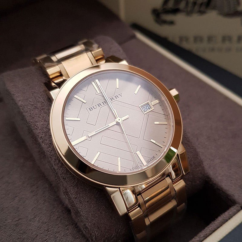Burberry The City Gold Dial Gold Steel Strap Watch for Women - BU9033 Buy Now By Burberry