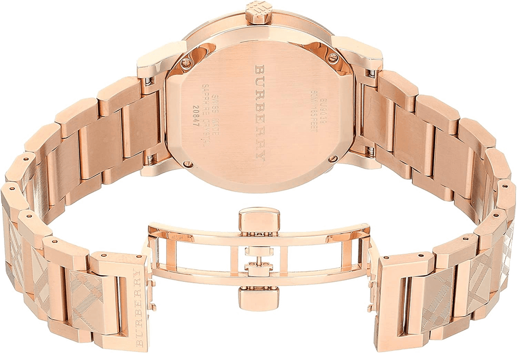 Burberry The City Rose Gold Dial Rose Gold Steel Strap Watch for Women - BU9039 Buy Now By Burberry