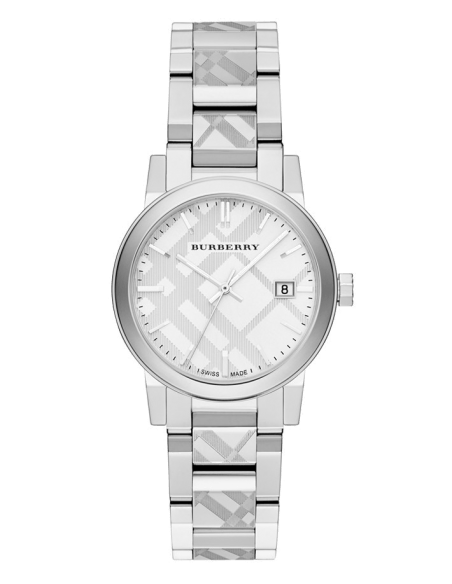 Burberry The City White Dial Silver Steel Strap Watch for Women - BU9144 Buy Now By Burberry
