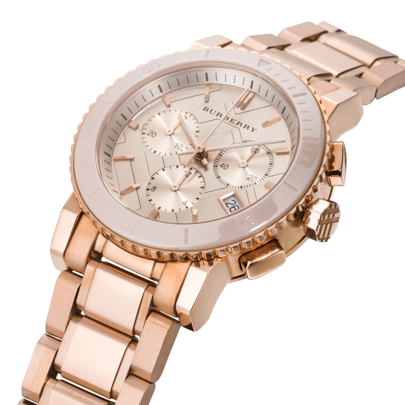 Burberry The City Rose Gold Dial Rose Gold Steel Strap Watch for Women - BU9703 Buy Now By Burberry