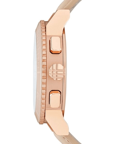 Burberry Chronograph Rose Gold Dial Beige Leather Strap Watch for Women - BU9704 Buy Now By Burberry