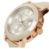 Burberry The City Chronograph Rose Gold Dial Beige Leather Strap Watch For Women - BU9702 Buy Now By Burberry